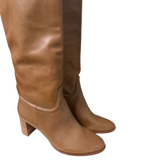 Alexandre Birman Brown Leather Heeled Knee High Boots Women Size EU 41 - Picture 2 of 12